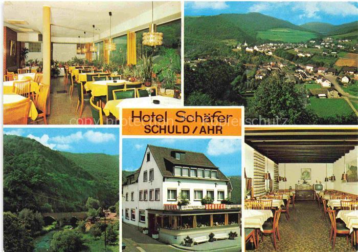 Schuld Ahr Ahrweiler Rheinland-Pfalz Hotel-Schaefer Restaurant Gastraum Luftbild