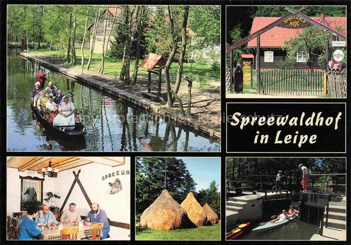 Leipe Luebbenau Spreewald Brandenburg Spreewaldhof Kahnfahrt Spreewaldtracht Dor