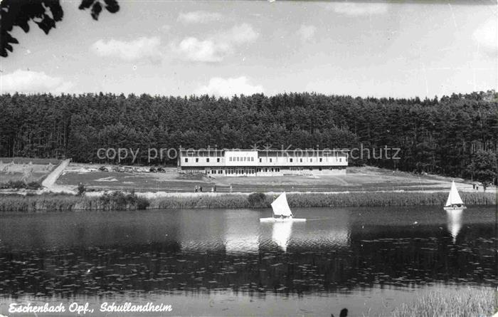 Eschenbach Oberpfalz Neustadt Waldnaab Bayern Schullandheim See Segelboote Wald