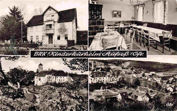 Aufsess Bayreuth Bayern BRK-Kinderkuerheim Gaststube Schloss Ortsansicht Oberfra
