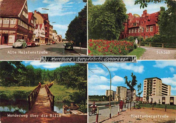 Lohbruegge Hamburg Alte-Holstenstrasse Schloss Wanderweg-ueber-die-Bille Pletten