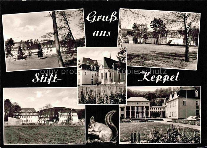 Keppel (Stift) Allenbach Siegen NRW Stift-Keppel Klostergebaeude Kirche Park Eic