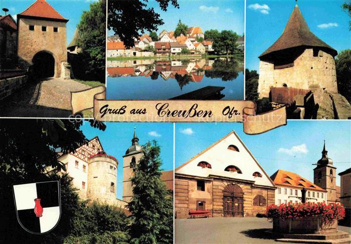 Creussen Bayreuth Bayern Stadttor Weiher Stadtturm Wappen Kirche Marktplatz Brun