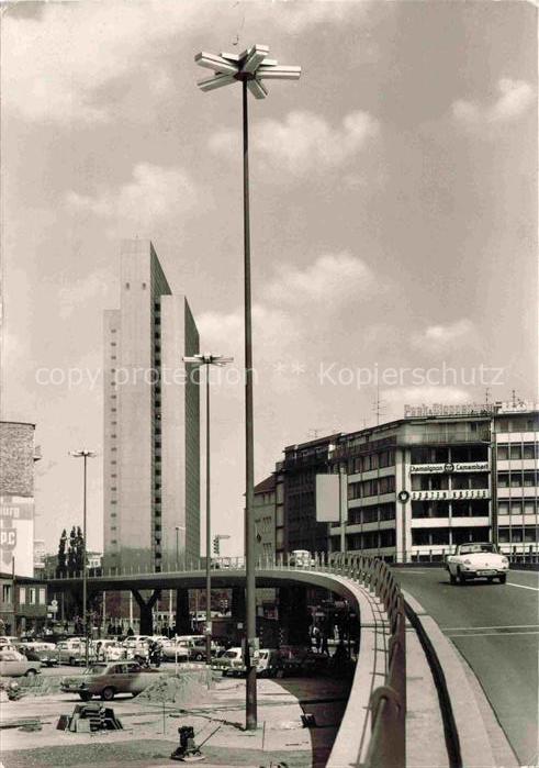 DuessELDORF CITY Hochstrasse Thyssen-Haus Hochhaus Hochbruecke Autos Strassenla