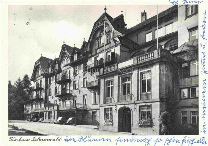 FREUDENSTADT BW Kurhaus-Palmenwald Hotel Jugendstil Balkon Schwarzwald Autos Fas