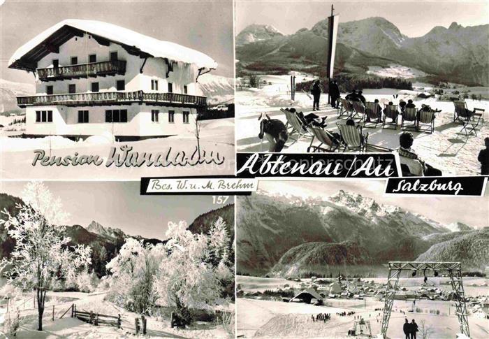 Abtenau Salzburg AT Pension-Wandalm Winter Schnee Berge Skigebiet Sonnenterrasse