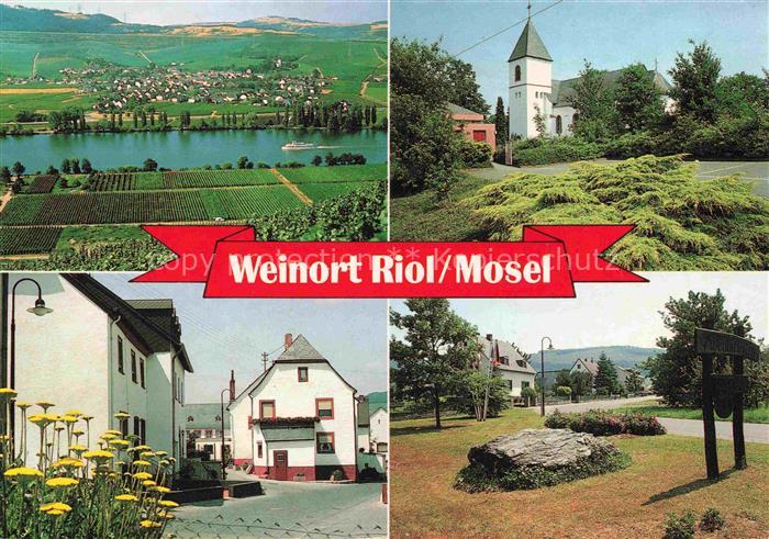 Riol Mosel Trier-Saarburg Rheinland-Pfalz Weinort Mosel Weinberge Kirche Dorfpla