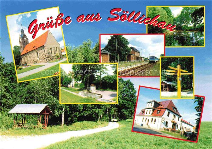 Soellichau Wittenberg Sachsen-Anhalt Kirche Gaenseteich Bahnhof Roehrbrunnen Sie