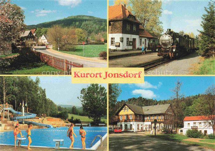 Jonsdorf Saechsische Schweiz Buchberg Schmalspurbahnhof Dampflokomotive Gebirgsb
