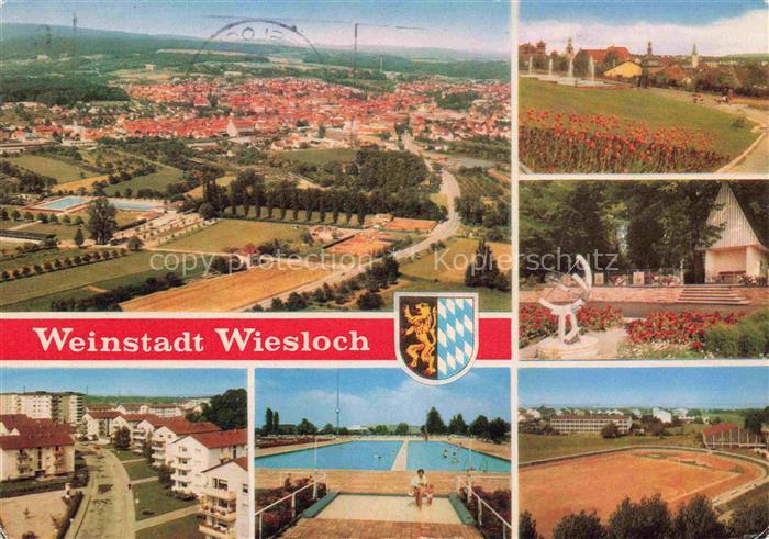 Wiesloch HEIIDELBERG BW Luftbild Stadtpanorama Schlosspark Freibad Tennisplatz B