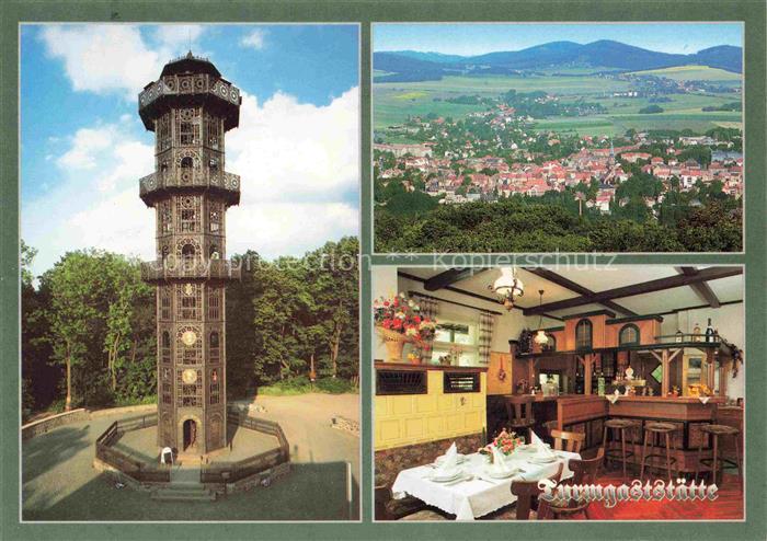 Loebau Koenig-Friedrich-August-Turm Gusseiserner-Turm Aussichtsturm Stadtpanoram