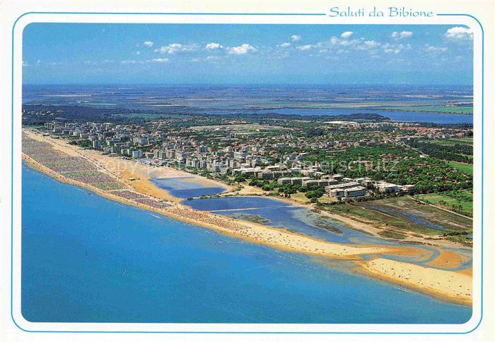 BIBIONE Pineda Veneto IT Strand Adria Kueste Hochhaeuser Lagune Sandstrand Badeg