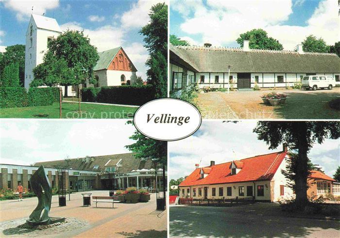 Vellinge Sweden Kirche Bauernhof Fussgaengerzone Skulptur Hans-Bagare Ortszentru