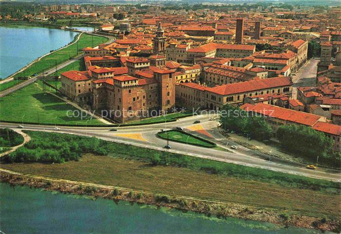 Mantova Mantua Lombardia IT Castello-S-Giorgio Veduta-Aerea Fliegeraufnahme Flus