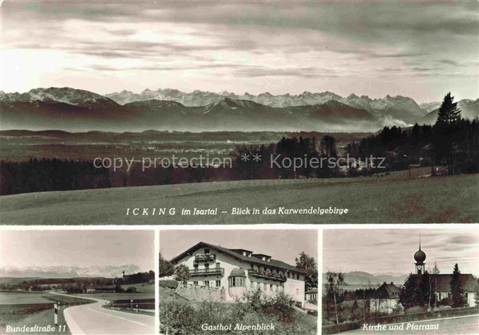 Icking Isartal Bayern Isartal Karwendelgebirge Alpen Bergpanorama Bundesstrasse-