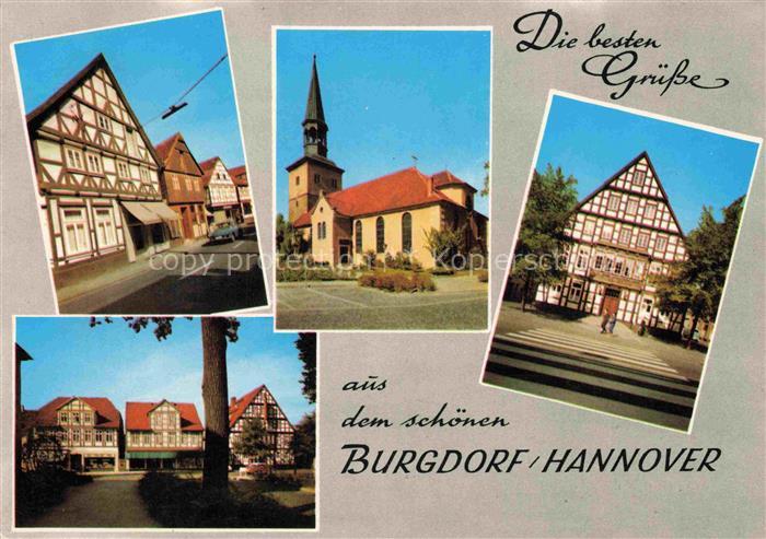 Burgdorf Hannover Fachwerkhaeuser Kirche Rathaus Marktplatz Altstadt Strassensze