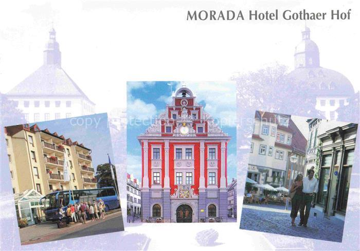 GOTHA Thueringen Hotel-Gothaer-Hof Rathaus Morada Altstadt Passanten Fachwerkha