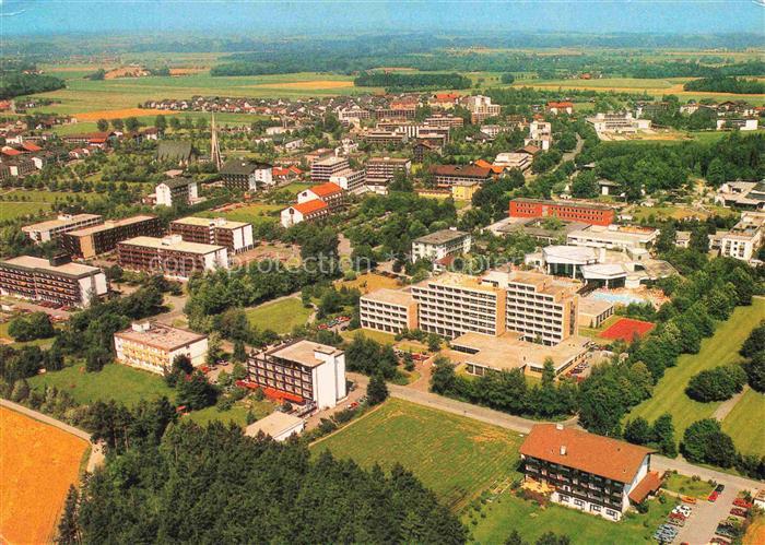 BAD FuessING Luftbild Thermalbad Kurort Kliniken Hotels Freibad Tennisplatz