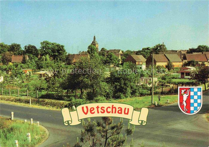 Vetschau Spreewald Brandenburg Ortsansicht Kirchturm Wappen Gaerten Dorf Felder