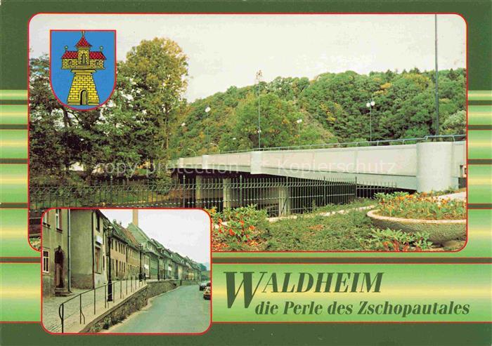 Waldheim Sachsen Niederstadtbruecke Heyste Zschopautal Bruecke Strasse Wappen