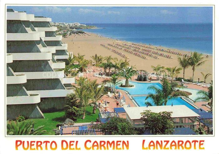Puerto del Carmen Tias Lanzarote Canarias ES Strand Hotel-Fariones Pool Palmen M