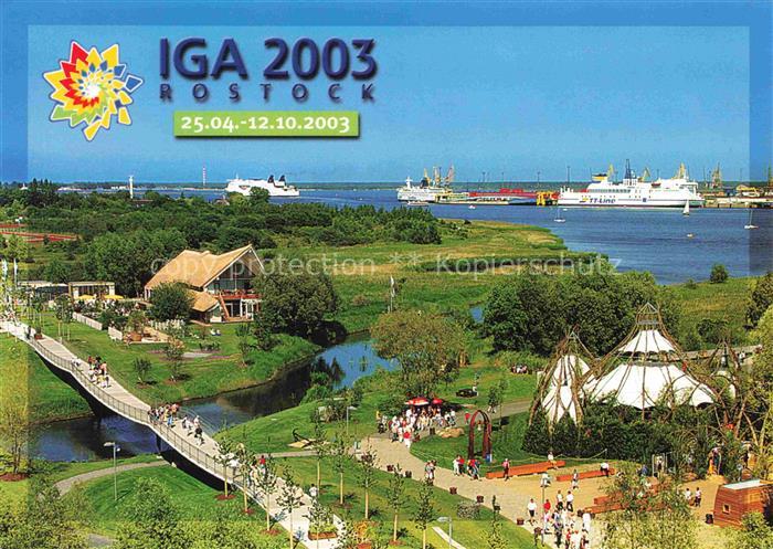 ROSTOCK  CITY IGA-2003 Mecklenburger-Hallenhaus Weidendom Hafen Bruecke Park TT-