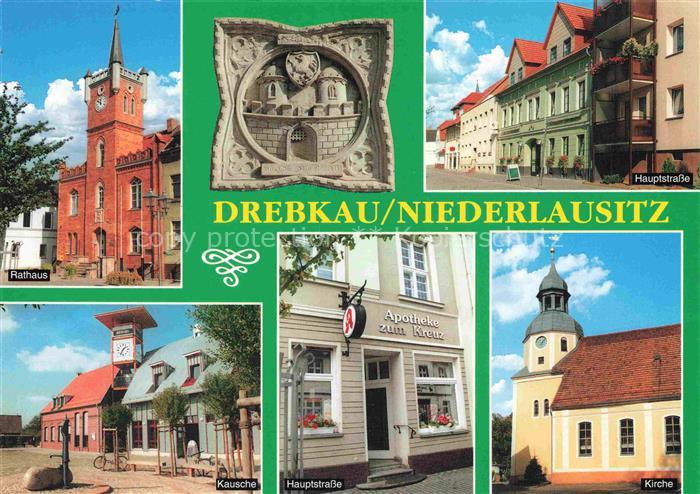 Drebkau Niederlausitz Brandenburg Rathaus Hauptstrasse Kausche Apotheke-zum-Kreu