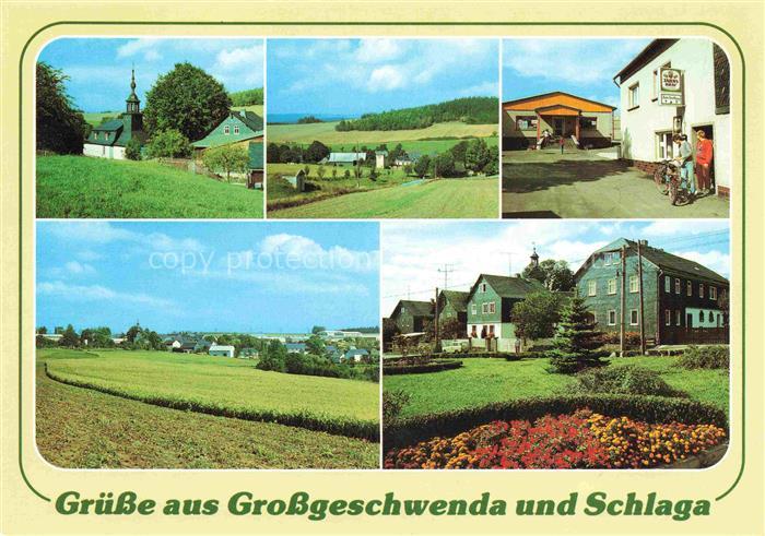 Grossgeschwenda Probstzella Thueringen Kapelle Dorfansicht Konsum Landschaft Fel