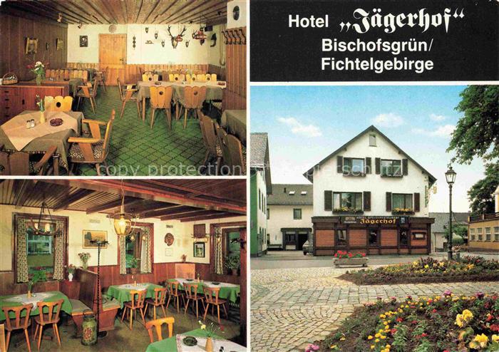 Bischofsgruen Bayreuth Bayern Hotel-Jaegerhof Restaurant Gastraum Speisesaal Hot