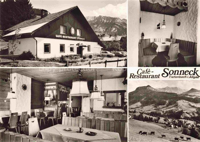 Tiefenbach Sonthofen Café-Restaurant-Sonneck Alpenpanorama Allgaeuer-Alpen Gasts