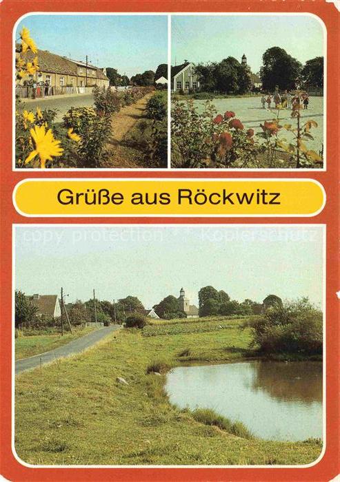Roeckwitz Demmin Mecklenburg-Vorpommern Dorfstrasse Dorfteich Kirche Blumengarte