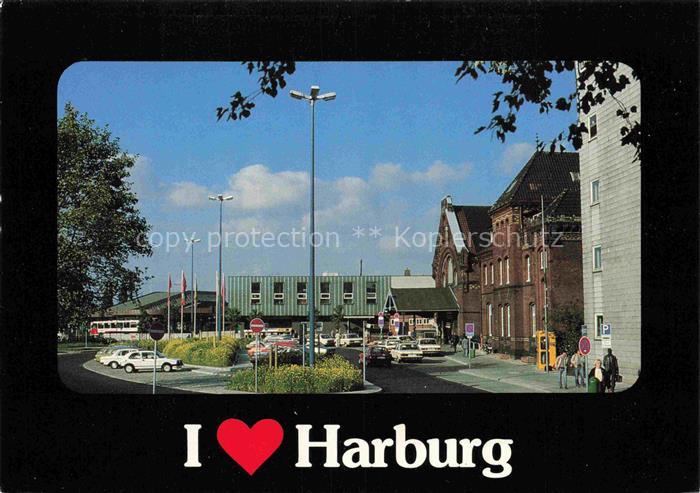Buchholz Harburg HAMBURG Bus-und-Fernbahnhof Postamt Bahnhof Vorplatz PKW Bus Pa