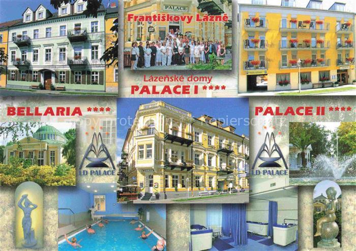 FRANTISKOVY LAZNE Franzensbad Boehmen CZ Palace-I Palace-II Bellaria Kurhaus Sch