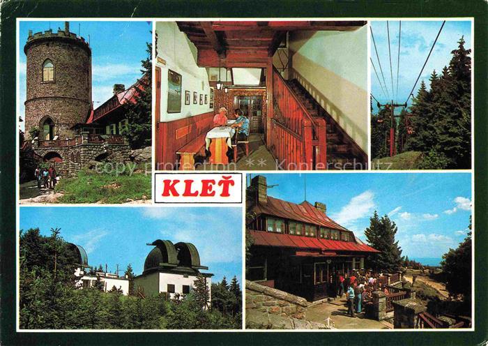 Klet Schoeninger 1087m Cesky Budejovic Budweis CZ Aussichtsturm Sternwarte Bergr