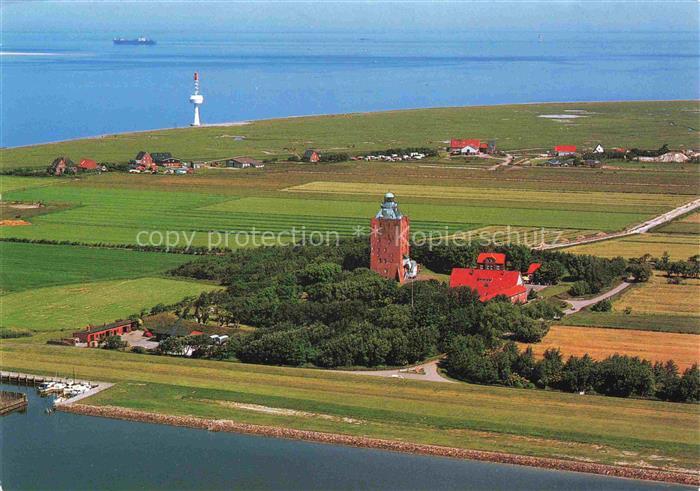 Scharhoern Leuchtturm Nordsee Insel Felder Hafen Watt Antennenmast