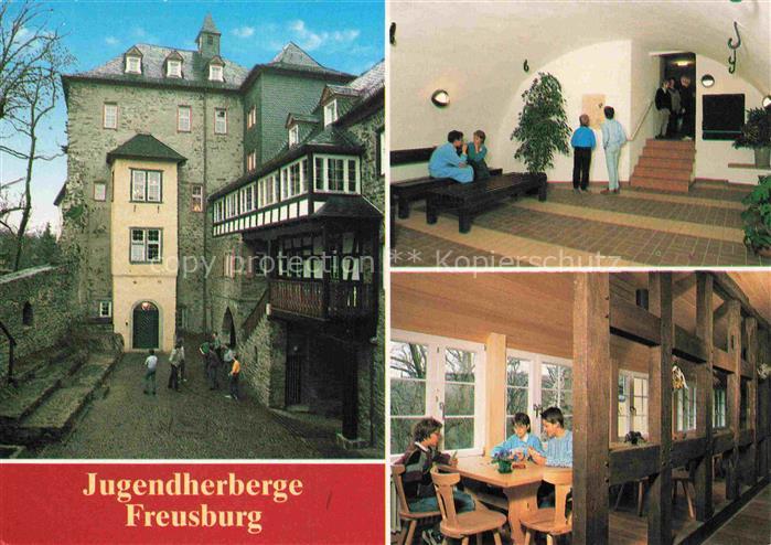 Freusburg Kirchen Sieg Rheinland-Pfalz Jugendherberge Burg Innenhof Aufenthaltsr