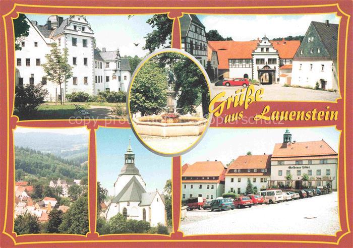 Lauenstein Erzgebirge Geising Sachsen Schloss Kirche Falknerbrunnen Torbogen Mar
