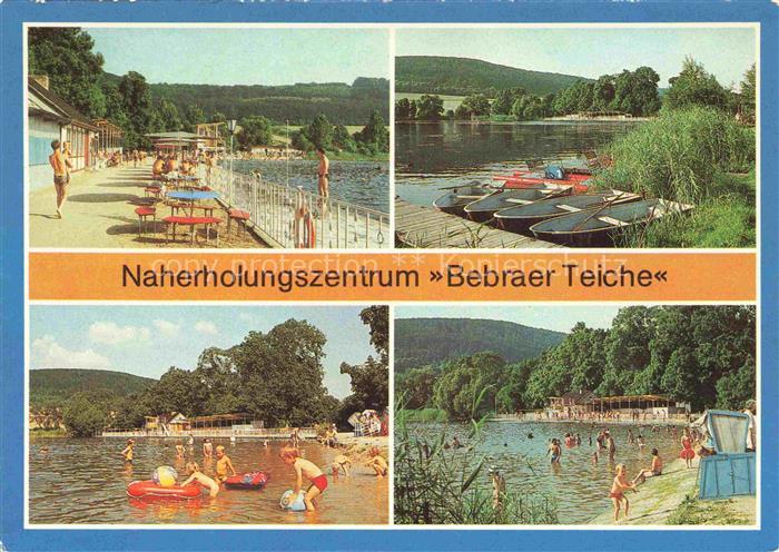 Sondershausen Thueringen Freibad Badeteich Bootsverleih Schwimmer Liegewiese Beb