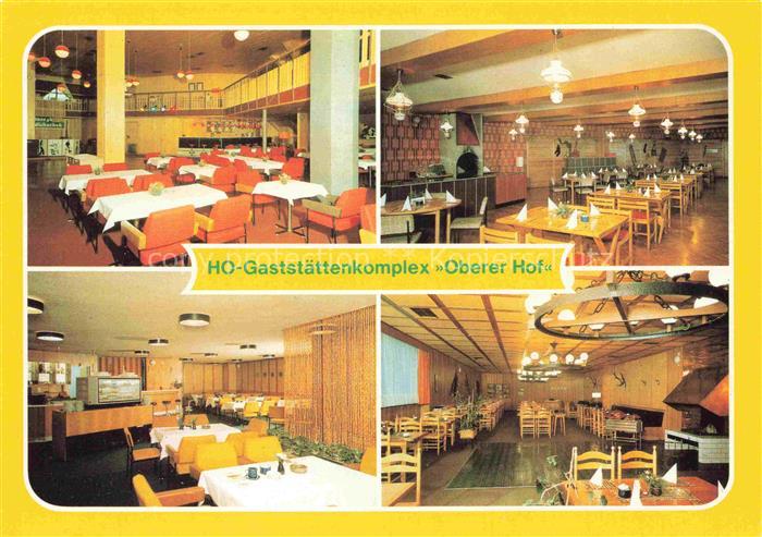 Oberhof Thueringen HO-Gaststaettenkomplex Oberer-Hof Restaurant Tanzbar Bauernre