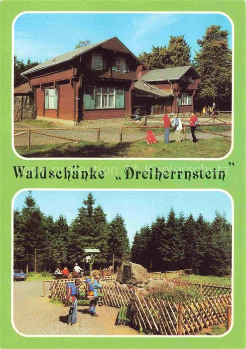 Brotterode Waldschaenke Dreiherrnstein Schnitzel-Denkmal Wald Ausflugsgaststaett