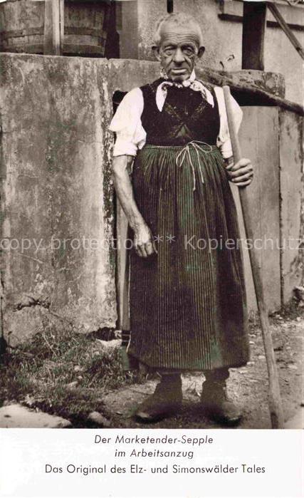 Simonswald Simonswaeldertal BW Marketender-Sepple Tracht Arbeitsanzug Elztal Sim