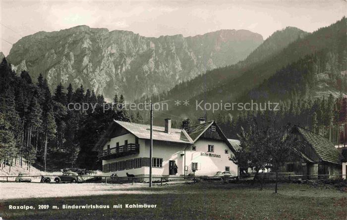 Raxalp Rax-Schneeberg-Gruppe Niederoesterreich AT Raxalpe Binderwirtshaus Kahlma