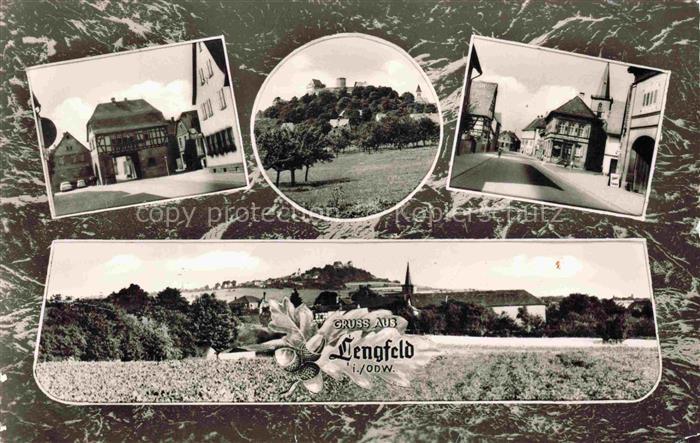 Lengfeld Odenwald Otzberg Hessen Fachwerkhaus Burg Panorama Dorfstrasse Kirche O