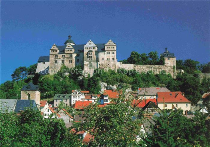 Ranis Thueringen Burg-Ranis Schloss Burganlage Altstadt Fachwerkhaeuser Stadtmau