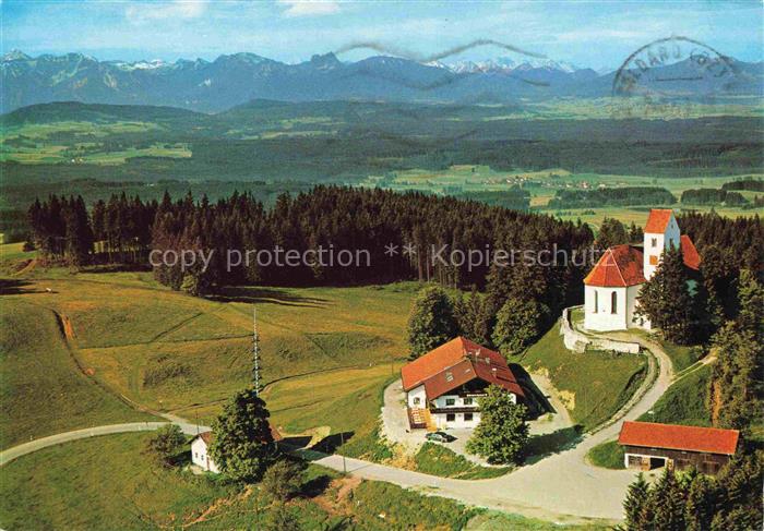 Auerberg Weilheim Auerberg Gasthof-Auerberg Wallfahrtskapelle Fliegeraufnahme Al