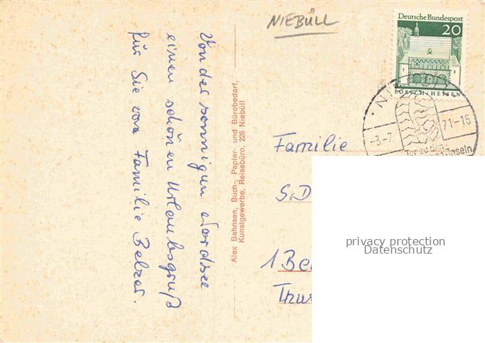 Niebuell Nordfriesland Schleswig-Holstein Suedtondern Autozug Rathaus Kirche-Nie – Bild 2