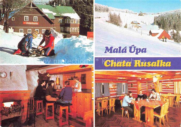 Dolni Mala Upa Kleinaupa CZ Malá-Úpa Chata-Rusalka Krkonoše Ski Winterlandschaft