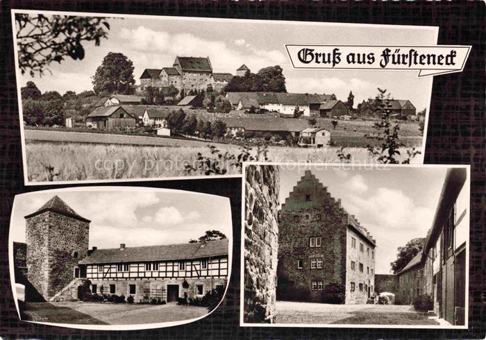 Fuersteneck Bayern Burg Ortschaft Fachwerkhaus Turm Innenhof Dorf