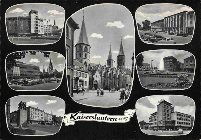 KAISERSLAUTERN CITY Kirche Innenstadt Strassenszene Brunnen Hochhaus Denkmal Aut