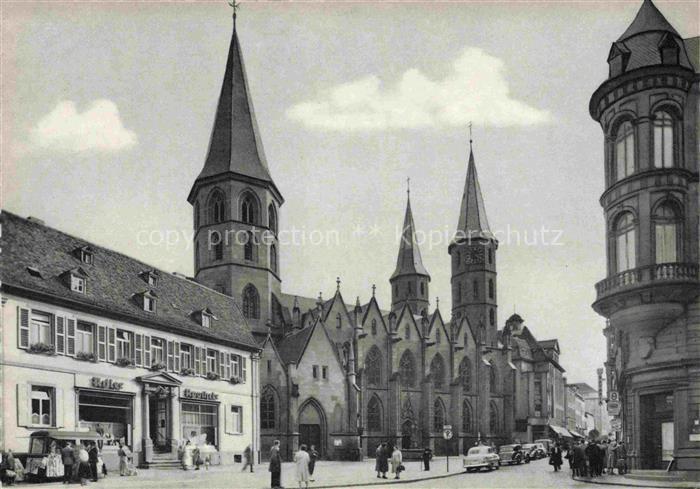 KAISERSLAUTERN CITY Stiftskirche Marktplatz Strassenszene Geschaefte Passanten A